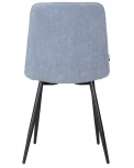 Стул обеденный DOBRIN CHILLY ROMBO (Серо-голубой Simple 26, основание черное) 006 ROMBO, цвет сиденья серо-голубой основания черный