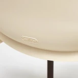 Стул GENIUS (mod 75) бежевый/коричневые ножки (металл/пластик)