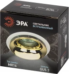 Встраиваемый точечный светильник ЭРА KL103 WH/GD (12V, круглые)