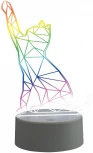 Интерьерная настольная лампа Uniel ULI-M501 RGB/3AAA CATTY/WHITE (для детской, LED, 220V, сенсорный выключатель, котики)