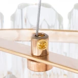 Подвесная люстра Arte Lamp Jastin A2848SP-5GO (220V, хрусталь, на тросе, круглые)