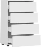 Комод Woodville Валенсия белый текстурный 536231