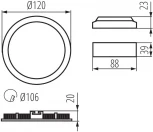 Встраиваемый точечный светильник светодиодный Kanlux ROUNDA 28937 (220V, круглые, IP44)
