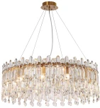 Подвесная люстра большая Legacy 2158/05/12P Stilfort (220V, хрусталь, подвески, на тросе, круглые)