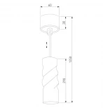 Подвесной светильник Eurosvet Scroll 50136/1 LED черный (220V, на проводе)