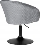 Кресло дизайнерское DOBRIN EDISON BLACK (серый велюр (1922-19)) 8600_BlackBase-LM BLACK, цвет сиденья серый (1922-19), основания черный