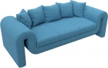 Диван прямой Волна (Голубой/Рогожка) Лига Диванов арт.124408