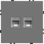 Розетка Ethernet RJ-45 (серый) Stekker Эмили 49952