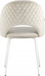 Стул Stool Group Меган NEW велюр с ромбами бежевый белые ножки УТ000035473