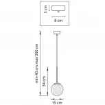 Подвесной светильник Lightstar Bari 815210 (220V, на проводе, шар)