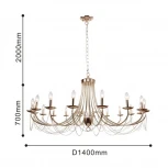 Подвесная люстра F-Promo Plini 2591-18P (220V, на цепи, свеча)