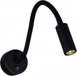 Настенный светильник с выключателем светодиодный для чтения Reluce 86201-9.2-001MN LED3W BK