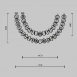 Подвесной светильник Maytoni Golden Cage MOD216PL-L42G3K (LED, 220V, на проводе, шарики)