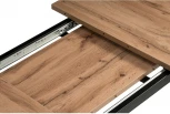 Стол раскладной Notta Лота Лофт 120 25 мм черный матовый / дуб делано темный 489638