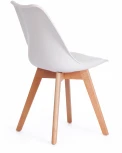 Стул TULIP (mod. 73) дерево/пластик/ПУ, 48.5*52.5*83cм, белый Tetchair 12649