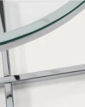 Журнальный стол La Forma (ex Julia Grup) Divid (Серебряный,Хром,Прозрачный/ Металл,Сталь,Стекло)