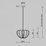 Подвесной светильник Maytoni Cambio MOD398PL-01BR (220V, на проводе)