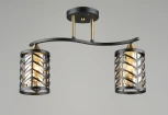 Потолочная люстра на штанге SL3501-2 BK+GD Мелодия Света SL1N 000065844