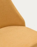 Rosie Стул из горчичной синели с ножками из массива ясеня La Forma (ex Julia Grup) арт.148342