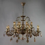 Подвесная люстра Ambiente Alicante 8888/8+8 PB Leaf crystal