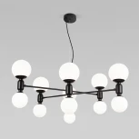 Подвесной светильник Wi-Fi Eurosvet Bubble 30182 черный (220V, управление смартфоном, голосовое управление, умный дом - Minimir Home, Алиса, Маруся, Салют, на тросе, шарики)