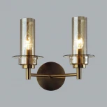 Бра Lumion Madonna 6554/2W бронза/коньячный/металл/стекло E14 2*40W 220V