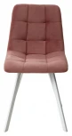 Стул CHILLI-Q SQUARE розовый #15, велюр / белый каркас, 4 шт./1 к