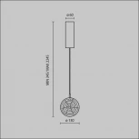 Подвесной светильник Maytoni Frozen MOD254PL-01BS (220V, на проводе)