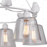 Подвесная люстра Arte Lamp Passero A4289LM-6WH (220V, на тросе, птички)