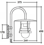 Настенный фонарь уличный IP44 Oasis Light TOKIO 2 68902 10 Bl (220V, фонарь)