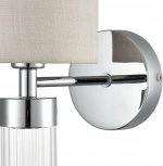 Бра Lumion Arnika 6585/1W хром/бежевый, металл/текстиль, стекло E14 1*40W 220V