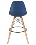 Стул барный DSW BAR (ножки светлый бук, цвет тёмно-синий (BE-12))