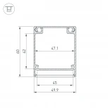 Профиль BOX60-ONTOP-2000 ANOD (Алюминий) 017358 Arlight