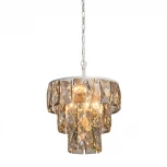 Подвесная люстра Vitaluce V5278-0/6+1 (220V, хрусталь, на цепи, круглые)