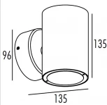 Архитектурная подсветка светодиодная Oasis Light TUBE LED W78108-Cob-3K Bl