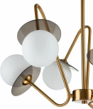 Люстра потолочная на штанге Jazz V000165 (11020/6R Brass) (220V, шар)