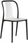 Стул обеденный ADAM (черный/белый)