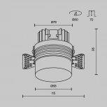 Точечный светильник под гипсокартон встраиваемый Maytoni Nude DL065-12W3K-TRS-W (LED, 220V, круглые)