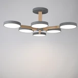 Потолочная люстра Wi-Fi на штанге Turna L6 Grey By ImperiumLoft Turna-B01 (LED, 220V, голосовое управление, умный дом - Алиса)