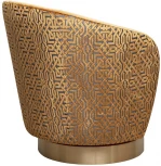 Кресло Garda Decor Napoli-Velv-ORANG+ Lattice ORANG (Горчичный)