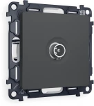 Комплект механизма Ambrella Volt TV розетки оконечной ALFA MA913010 Графит мягкое касание 50-870 MHz 1dB QUANT