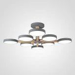 Потолочная люстра Wi-Fi на штанге Turna L8 Grey By ImperiumLoft Turna-B01 (LED, 220V, голосовое управление, умный дом - Алиса)