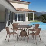 Комплект плетеной мебели Afina T197AT/Y137C-W56 Light brown 4Pcs