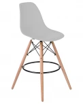 Стул барный DSW BAR (ножки светлый бук, цвет сиденья светло-серый (GR-01))
