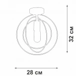 Потолочный светильник круглый Vitaluce V3794-0/1PL, 1xE27 макс. 40Вт V3794-0/1PL (220V, круглые)