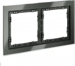 Рамка на 2 поста (титан, стекло) Voltum S70 VLS110206
