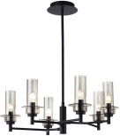 Потолочная люстра на штанге Lumion Madonna 6555/6C черный/дымчатый/металл/стекло E14 6*40W 220V