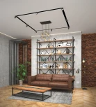 Профиль Flod для создания декоративных ниш в натяжном потолке, алюминий, черный DK5850-BK Denkirs