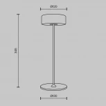 Настольная лампа с аккумулятором Maytoni AI Collaboration MOD229TL-L3G3K2 (регулировка яркости, LED, 220V, выключатель, круглые)