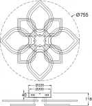 Потолочная люстра Freya Folio FR6015CL-L84W (LED, 220V, цветы)